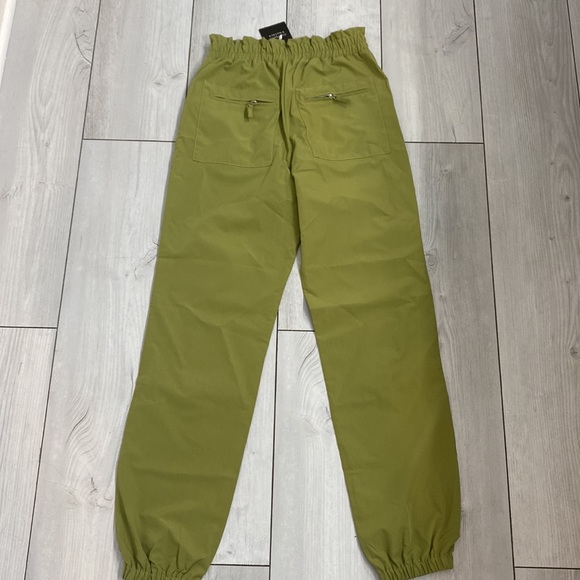 Elastic High Waisted Trouser Paper Bag Pants - Picture 9 of 12